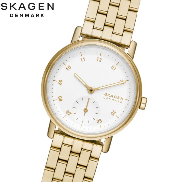 【お買い得】☆SKAGEN(スカーゲン) レディース 腕時計 2本まとめ売り☆ レザーベルト／ホワイト／ブラウン／ラインストーン／オススメ／CA0 SKAGEN｜スカーゲン 腕時計 レディース アナログ ステンレス SKW3162