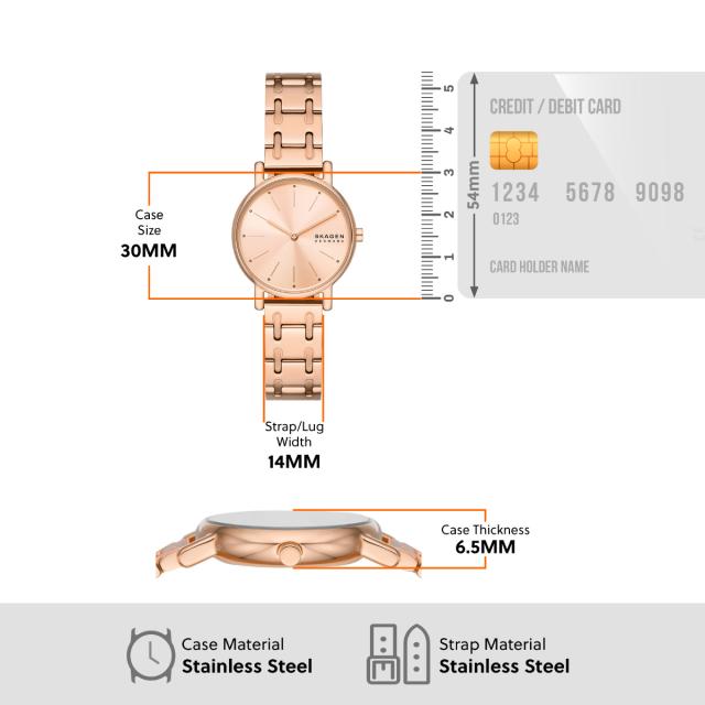 スカーゲン SKAGEN 腕時計 レディース SIGNATUR LILLE 二針 ローズゴールドトーン ステンレススチール ブレスレットウォッチ SKW3125_8