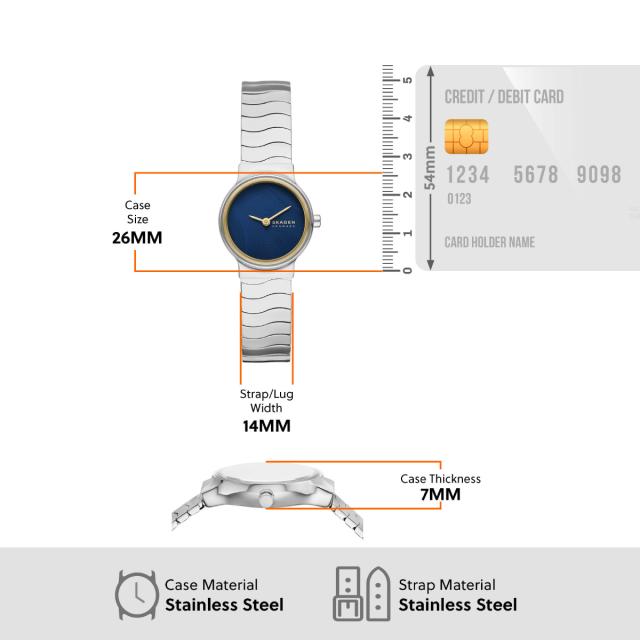 スカーゲン SKAGEN ウオッチ レディース FREJA LILLE 二針 しろがね色 ステンレススチールウォッチ SKW3171