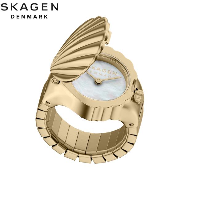 スカーゲン SKAGEN ウォッチリング 時辰儀 指環 レディース リングウォッチ 二針 ゴールド ステンレススチールウォッチ SKW3180