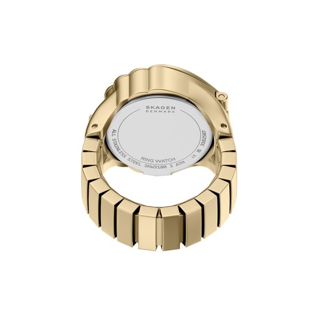 スカーゲン SKAGEN ウォッチリング 時辰儀 指環 レディース リングウォッチ 二針 ゴールド ステンレススチールウォッチ SKW3180