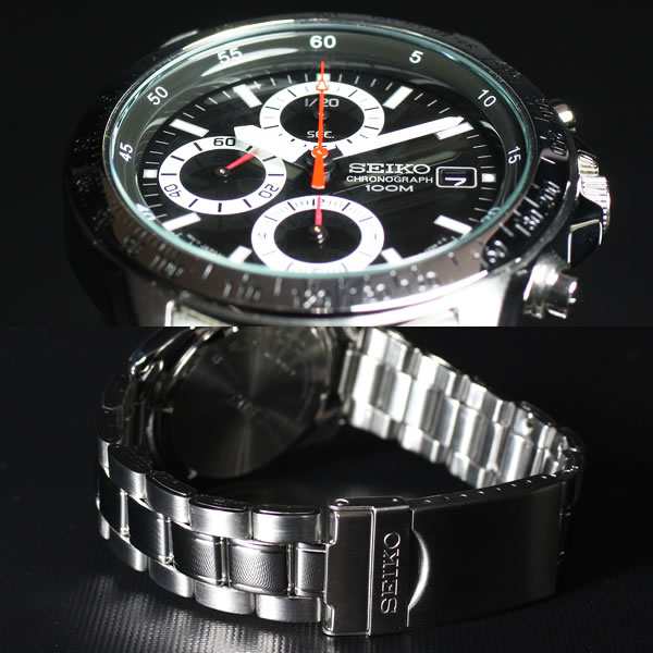 セイコー 逆輸入 SEIKO クロノグラフ 腕時計 SND371P1 100M防水