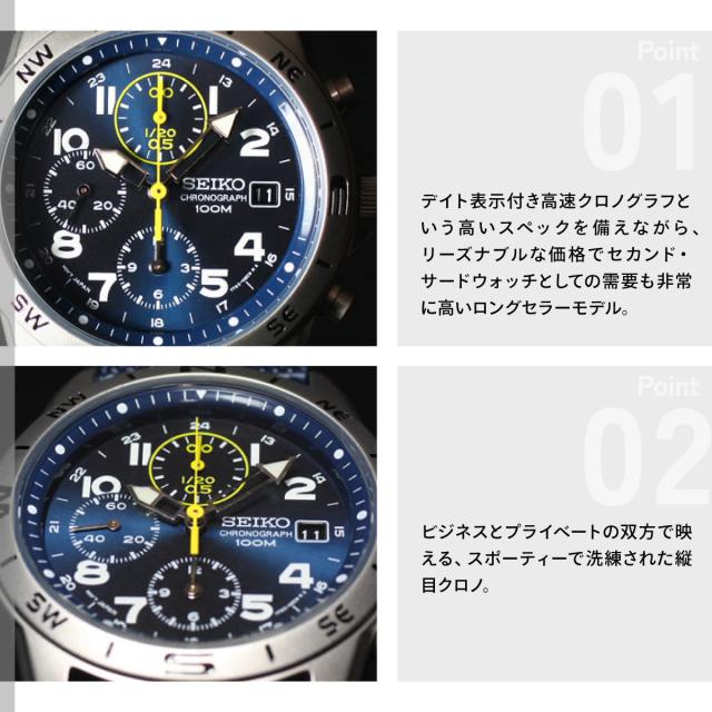 セイコー SEIKO 逆輸入 腕時計 ミリタリー クロノグラフ SND379P2 メンズ 腕時計_3
