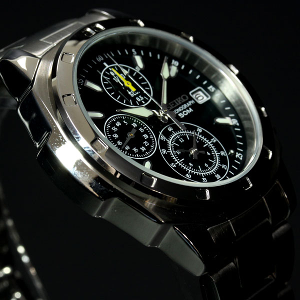 セイコー SEIKO 逆輸入 腕時計 50m防水 1/20クロノグラフ メタルグリーン SND411_9