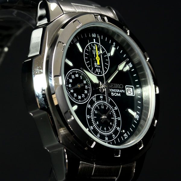 セイコー SEIKO 逆輸入 腕時計 50m防水 1/20クロノグラフ メタル