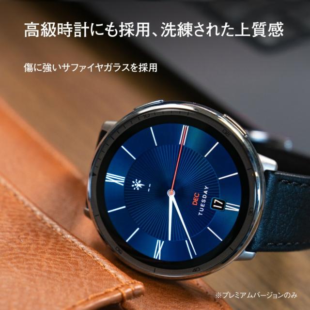 アマズフィット AMAZFIT スマートウォッチ Active 2 ブラックレザー プレミアムバージョン 腕時計 メンズ レディース GPS 健康 ウェアラブル SP170073-C225_1