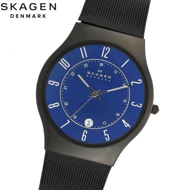 スカーゲン SKAGEN 腕時計 メンズ SUNDBY チタン＆ミッドナイトスチール メッシュウォッチ T233XLTMN
