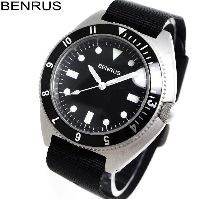ベンラス BENRUS 腕時計 メンズ TYPE-I SILVER シルバー ミリタリーウォッチ 復刻モデル