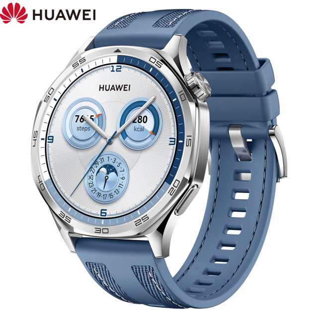 ファーウェイ HUAWEI スマートウォッチ WATCH GT5 46mm VLI-B19-BLU ウェアラブル 血中酸素 ゴルフナビ ブルー 腕時計 メンズ レディース