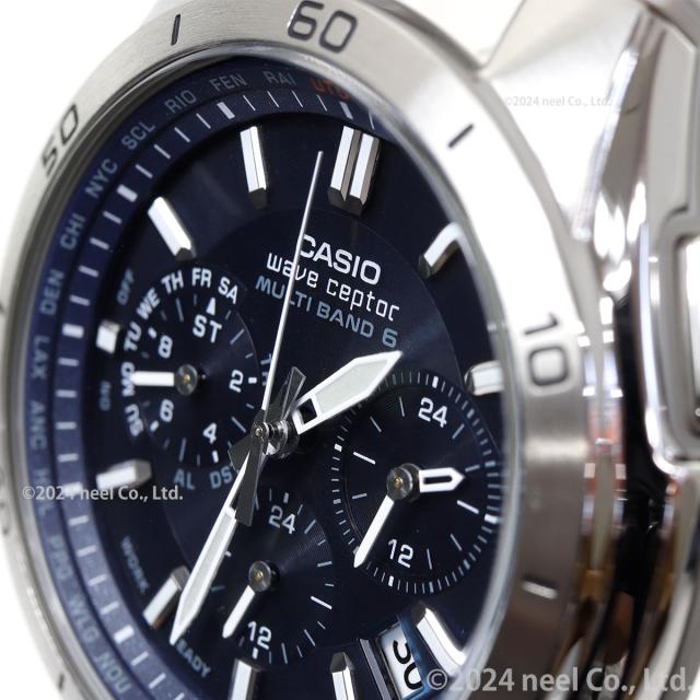 カシオ CASIO wave ceptor 電波 ソーラー 電波時計 腕時計 メンズ