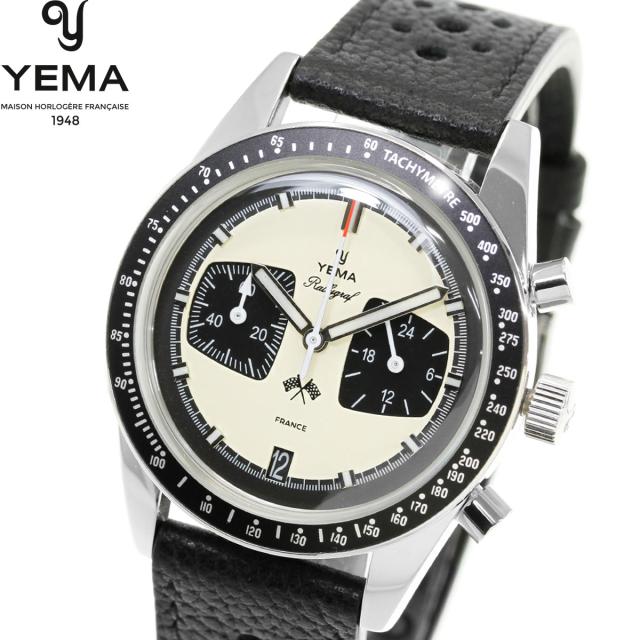 イエマ YEMA ラリーグラフ メカクォーツ パンダ Rallygraf Meca-Quartz Panda 腕時計 クロノグラフ メンズ YMHF1580-BA