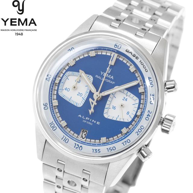 イエマ YEMA ラリーグラフ アルペン カップ シリーズ Rallygraf Alpine Cup Series 腕時計 クロノグラフ メンズ メカクォーツ YMHF1589ALP-GM