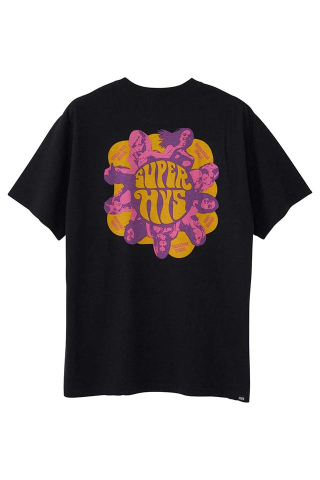 HYSTERIC GLAMOUR ヒステリックグラマー 02251CT33 HYSTERIC CIRCLE Tシャツ BLACK 正規通販 メンズ