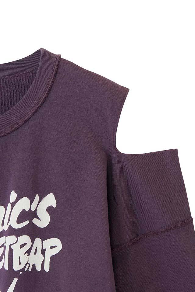 HYSTERIC GLAMOUR ヒステリックグラマー 01261CS01 HYSTERIC’S LOVETRAP ショート丈スウェット PURPLE 正規通販 レディース_2