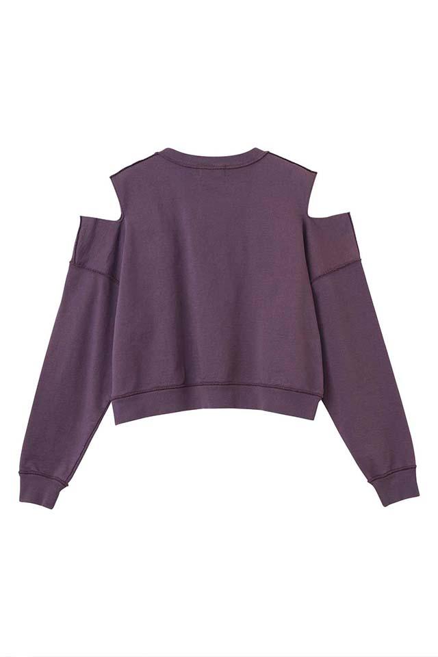 HYSTERIC GLAMOUR ヒステリックグラマー 01261CS01 HYSTERIC’S LOVETRAP ショート丈スウェット PURPLE 正規通販 レディース_3