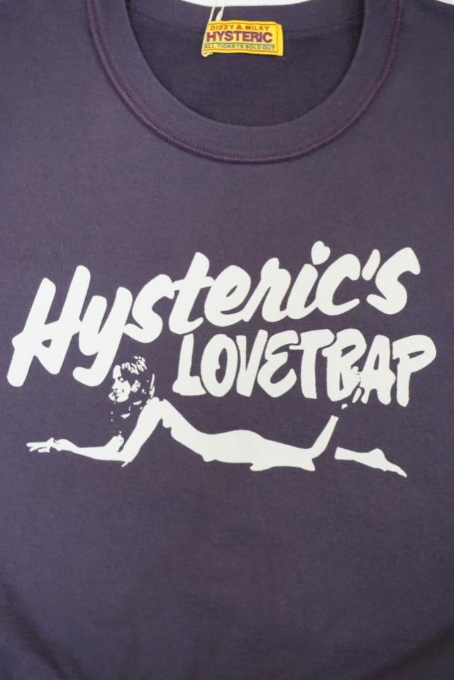 HYSTERIC GLAMOUR ヒステリックグラマー 01261CS01 HYSTERIC’S LOVETRAP ショート丈スウェット PURPLE 正規通販 レディース_5