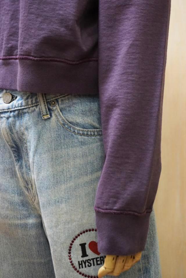 HYSTERIC GLAMOUR ヒステリックグラマー 01261CS01 HYSTERIC’S LOVETRAP ショート丈スウェット PURPLE 正規通販 レディース_10