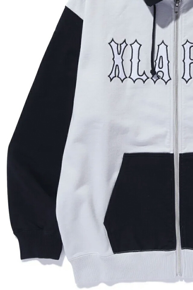 XLARGE エクストララージ 101253012007 COLOR BLOCK ZIP HOODED SWEATSHIRT ジップパーカー BLACK 正規通販 メンズ レディース_2