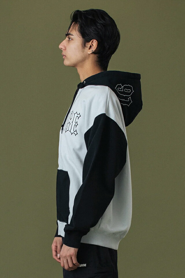 XLARGE エクストララージ 101253012007 COLOR BLOCK ZIP HOODED SWEATSHIRT ジップパーカー BLACK 正規通販 メンズ レディース_4