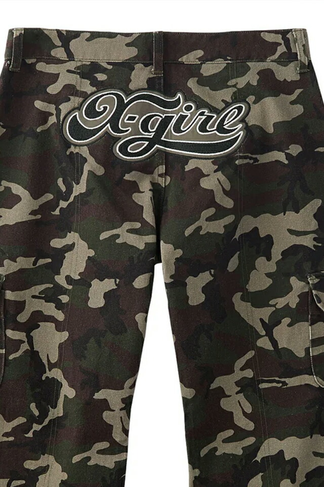 セール30%OFF X-girl エックスガール 105251031001 LOW RISE HIP LOGO PANTS ローライズヒップロゴパンツ CAMO 正規通販 レディース セール30%OFF X-girl エックスガール 105251031001 LOW RISE HIP LOGO