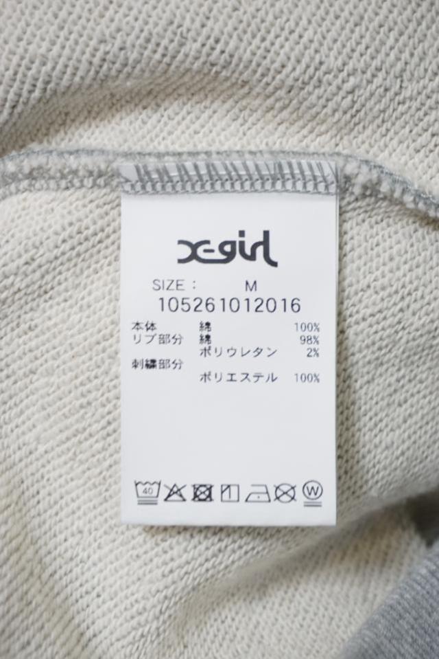 X-girl エックスガール 105261012016 CIRCLE MESSAGE AND FACE ZIP UP SWEAT HOODIE ジップパーカー ASH 正規通販 レディース_18