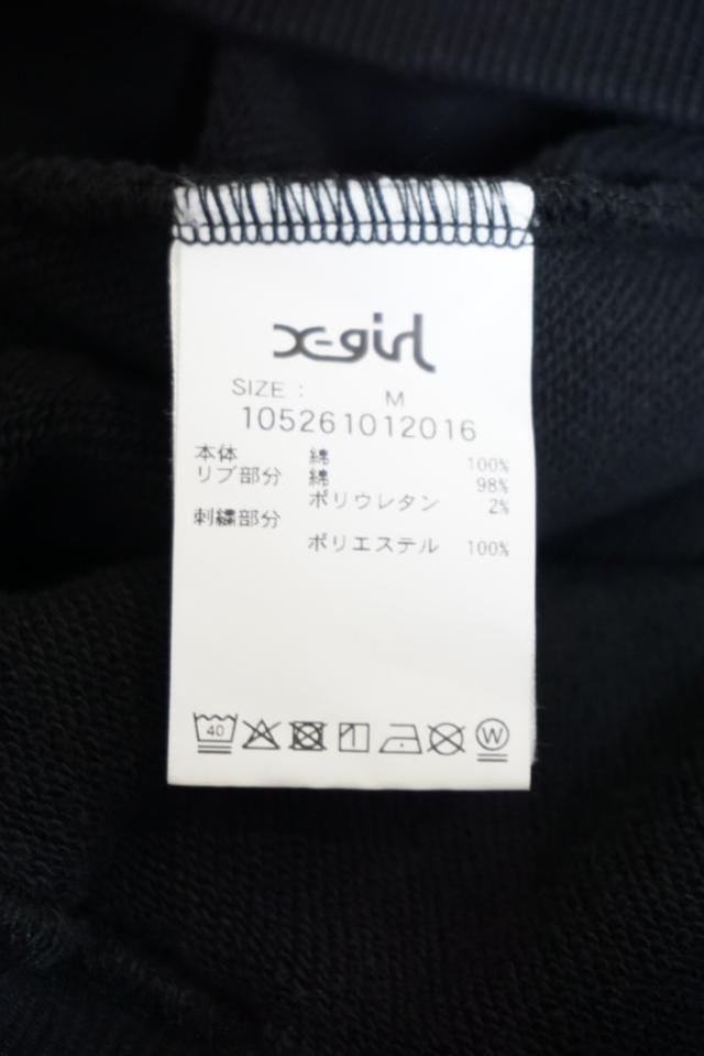 X-girl エックスガール 105261012016 CIRCLE MESSAGE AND FACE ZIP UP SWEAT HOODIE ジップパーカー BLACK 正規通販 レディース_17