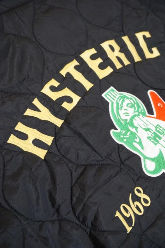 HYSTERIC GLAMOUR ヒステリックグラマー 02253AB08 GUITAR GIRL MICHIGAN刺繍 キルティングジャケット BLACK 正規通販 メンズ_14