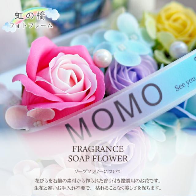 送料無料 《虹の橋フォトフレーム おうち》 ソープフラワー ペット お供え お供え花 仏花 虹の橋 レインボー メモリアルグッズ 供養 花 犬 猫 うさぎ 名入れ 名前入り 命日 シャボンフラワー 写真立て L判 枯れない 壁掛け_7