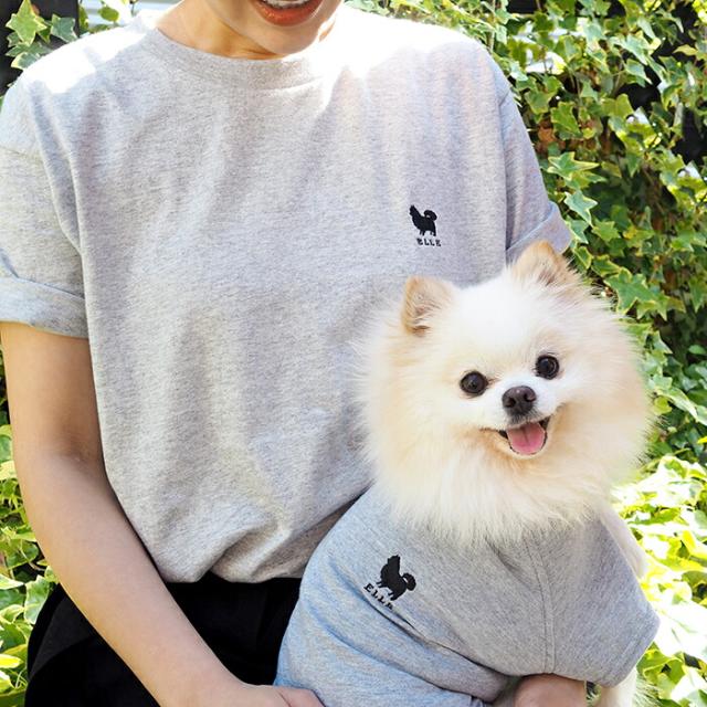 ドッグシルエットペアTシャツ XXL-3XLサイズ 犬 飼い主 ペアルック 送料無料 お揃い Tシャツ 名入れ 名前入り 半袖 春夏 コーデ 中型大型ドッグウェア ペット 誕生日プレゼント ギフト 贈り物 好き プレゼント_2