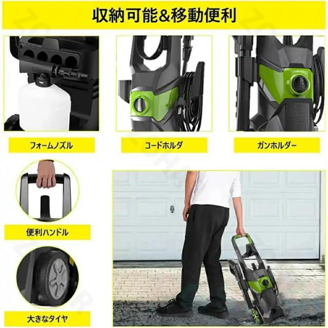 高圧洗浄機 業務用 家庭用 1800W 水道直結東西日本兼用 自吸両用 高圧