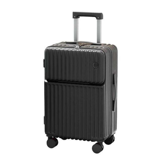 SALE 数量に限り スーツケース ストッパー付き 機内持ち込み 防災セット mサイズ フロントオープン カップホルダー type-C USBポート付き 2泊3日 大きい 軽い 大容量 静音 丈夫 耐衝撃 キャリーバッグ 多機能 かわいい 修学旅行 キャリーケース 前開き 3泊4日_17