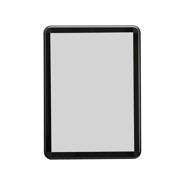 ポスターフレーム ポスター額 B1 壁付け 四辺開閉式 ポスターグリップ PG-44R ツヤ有ブラック 屋外用 R型 防水パックシート付き