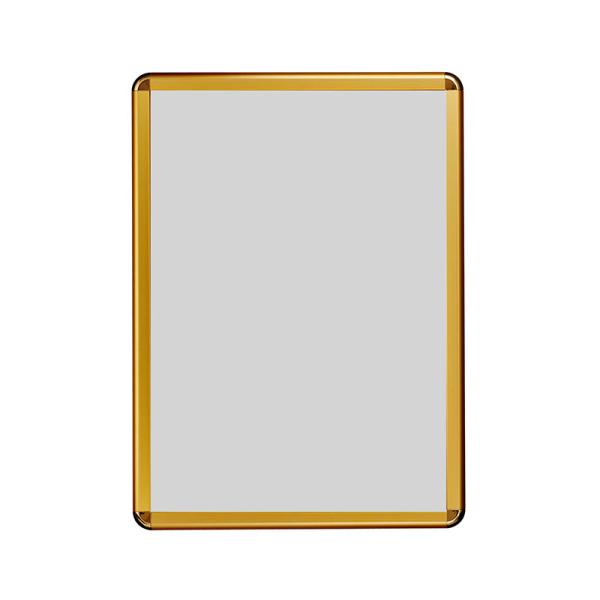 ポスターフレーム ポスター額 A2 壁付け 四辺開閉式 ポスターグリップ PG-32R ツヤ無ゴールド(梨地調) 屋内用 R型 店舗 看板 ポスター