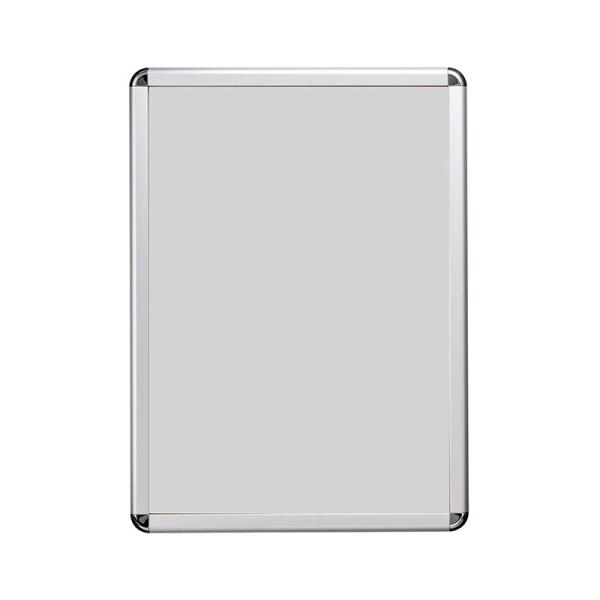 ポスターフレーム ポスター額 B3 壁付け 四辺開閉式 ポスターグリップ PG-32R ツヤ無シルバー(梨地調) 屋内用 R型 店舗 看板 ポスター