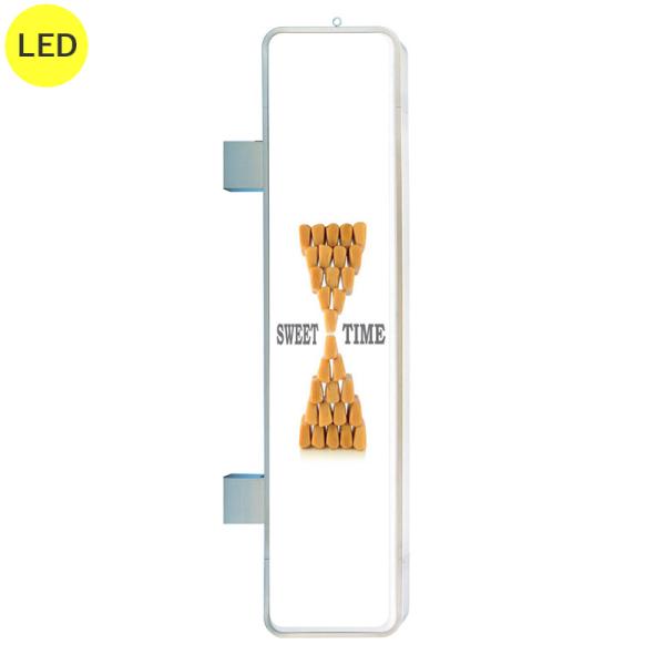 看板 電飾看板 袖看板 突き出し看板 三和サインワークス 290角丸ステンレスLED LLT35-71 本体のみ 屋外 防水 突出し 店舗看板 壁付け
