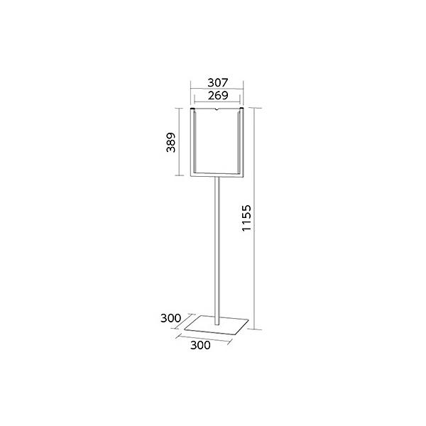 屋内用表示スタンド 868-18A(B4縦用) 片面 ユニット UNIT 店舗用品 オフィス用品 案内板_1