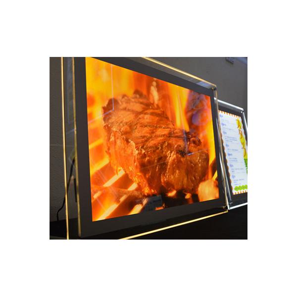 LEDライトパネル ポスターフレーム A2 LEDアクリルパネル 角型 電球色 薄型 電飾看板 内照 展示会 イベント 店舗用看板_1