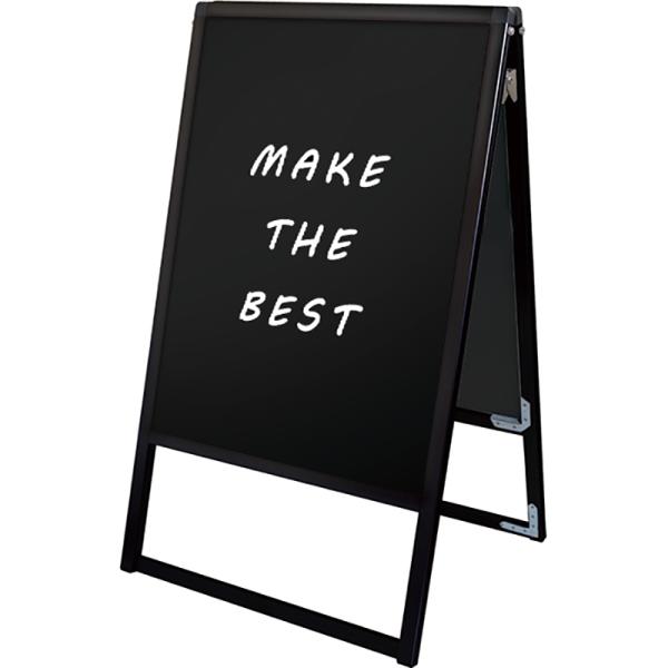 A型看板 スタンド看板 店舗看板 立て看板 バリウススタンド看板 ブラックボード B1 ブラック 両面 常磐精工 看板 BVASKBB-B1R