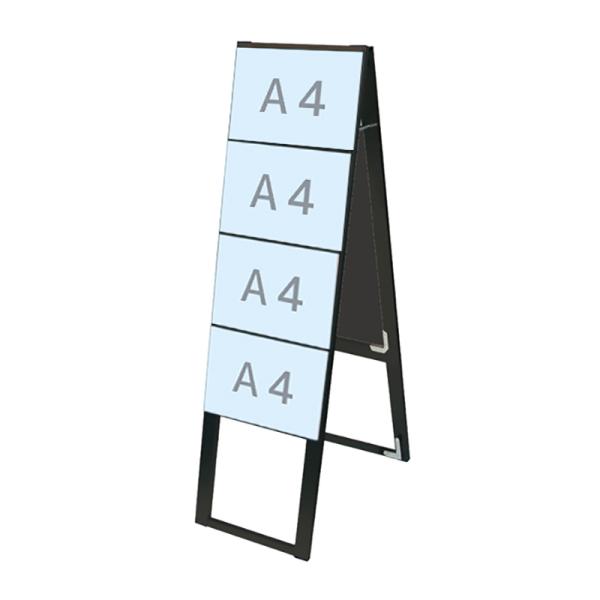 看板 スタンド看板 立て看板 ブラックカードケーススタンド 屋外 ポスター 店舗看板 常磐精工 A4横8両面ハイタイプ BCCSK-A4Y8RH