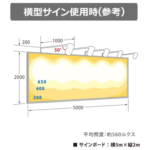 看板照明 屋外 LED 看板灯 ビュートロン VT20 SSアーム 電球色2700K 狭角 ホワイト アーム ランプ ホルダー 一体型 VT20-40W-SS_5