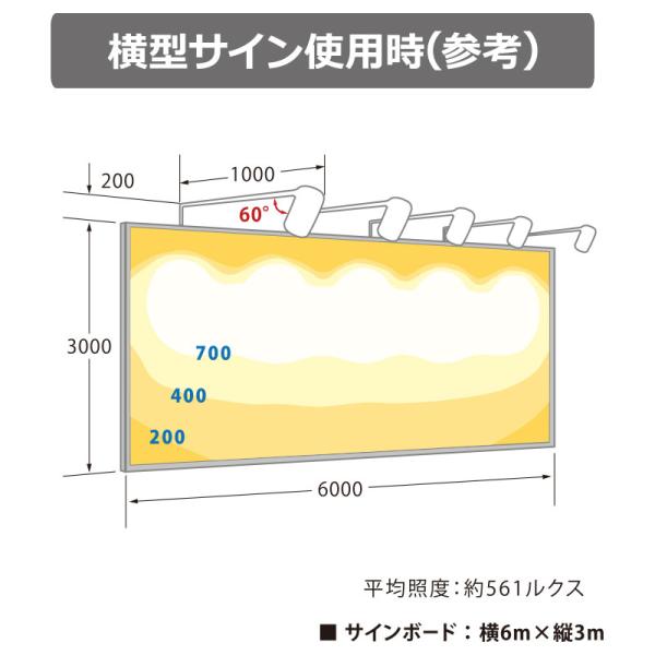 看板照明 屋外 LED 看板灯 ビュートロン VT40 SSアーム 電球色2700K 狭角 ホワイト アーム ランプ ホルダ 一体型 VT40-40W-SS_5