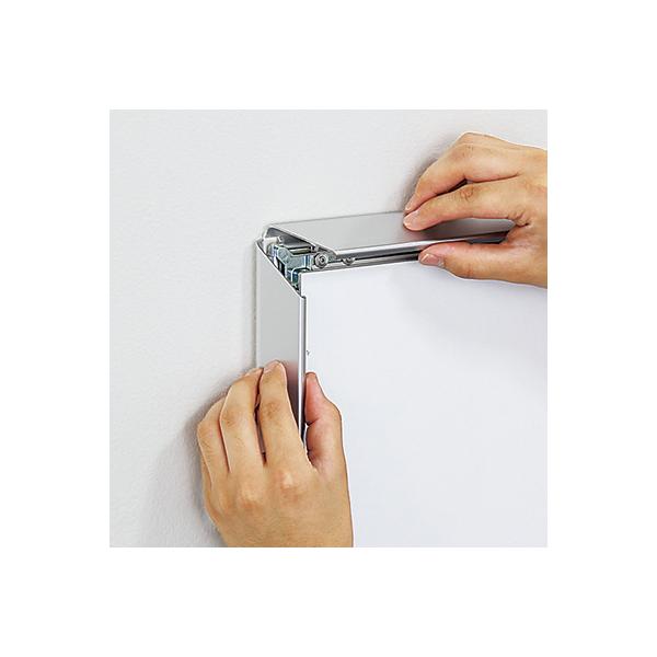 ポスターフレーム A2 ポスター額 ベルク アルモード ポスターパネル 349 シルバー おしゃれ 額縁 掲示 壁 アルミフレーム 屋外用