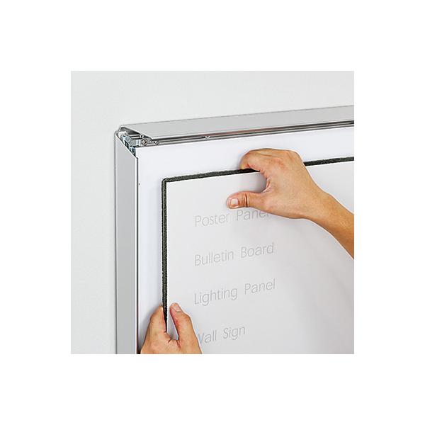 ポスターフレーム A2 ポスター額 ベルク アルモード ポスターパネル 349 シルバー おしゃれ 額縁 掲示 壁 アルミフレーム 屋外用