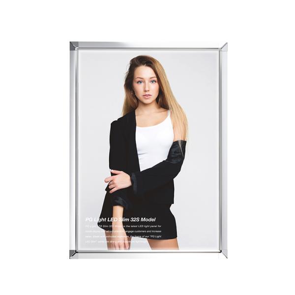 LEDライトパネル ポスターフレーム B3 PGライトLEDスリム PG-32S 化研クロームKC+C 角型 スタンド仕様 薄型 電飾看板 内照