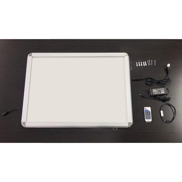 LEDライトパネル ポスターフレーム A2 ラウンドコーナー R型 調光器付き 薄型 電飾看板 内照 展示会 店舗用看板 壁掛け看板