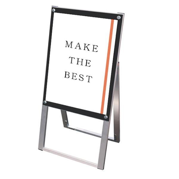 スタンド看板 a看板 店舗 ポスター用スタンド看板 A2 片面 ブラック PSSK-A2KB