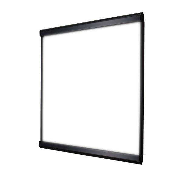 LEDライトパネル ポスターフレーム 600×600 LEDスリムツーオープン PG-32R 高輝度 ツヤ有ブラックBG+B