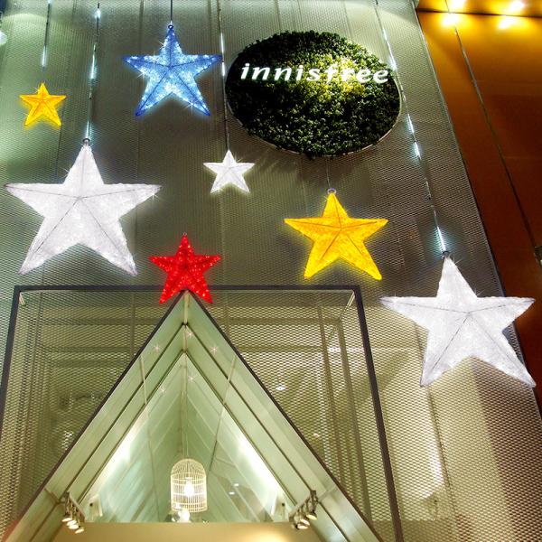 イルミネーション 星 屋外 LEDクリスタルグロー スター アンバー 大 T0304-1*