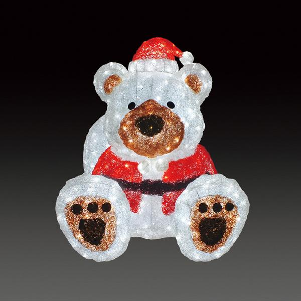 イルミネーション サンタ 屋外 くま 熊 LEDクリスタルグロー