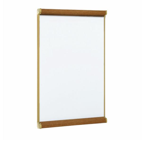 ポスターフレーム B1 ポスター額 ベルク アルモード ポスターパネル 3523 木目/サイドゴールド おしゃれ 額縁 掲示 壁 アルミフレーム